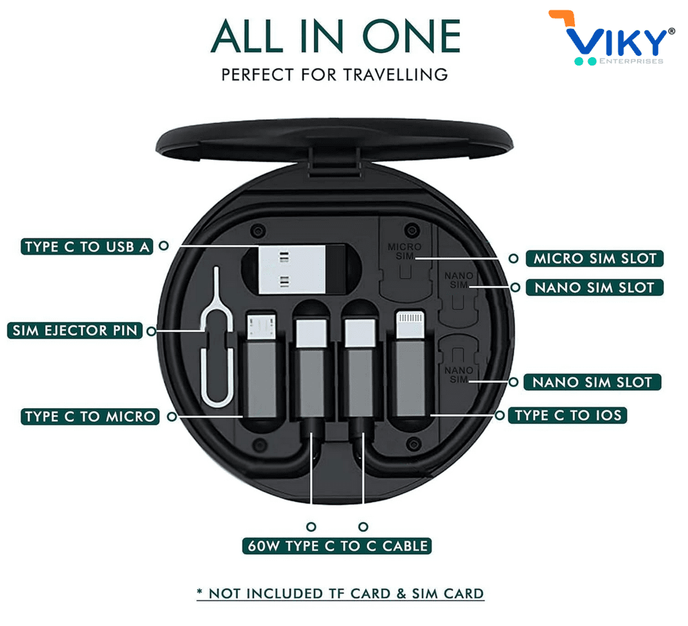VIKY All in One Travel Data Cable Set - Image 4