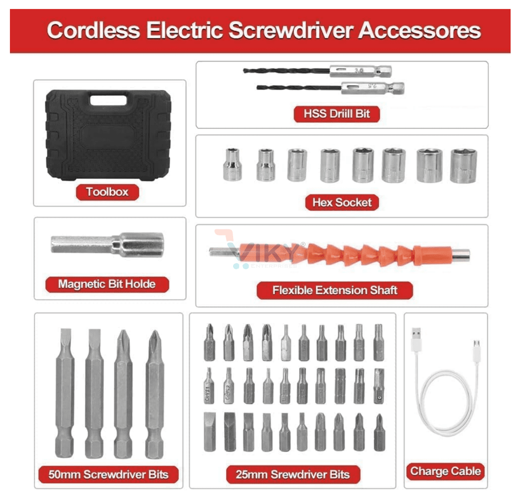 VIKY Cordless Drill Screwdriver Set - Image 2