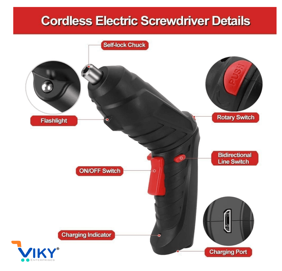 VIKY Cordless Drill Screwdriver Set - Image 3