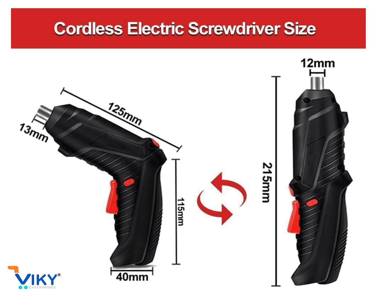 VIKY Cordless Drill Screwdriver Set - Image 4