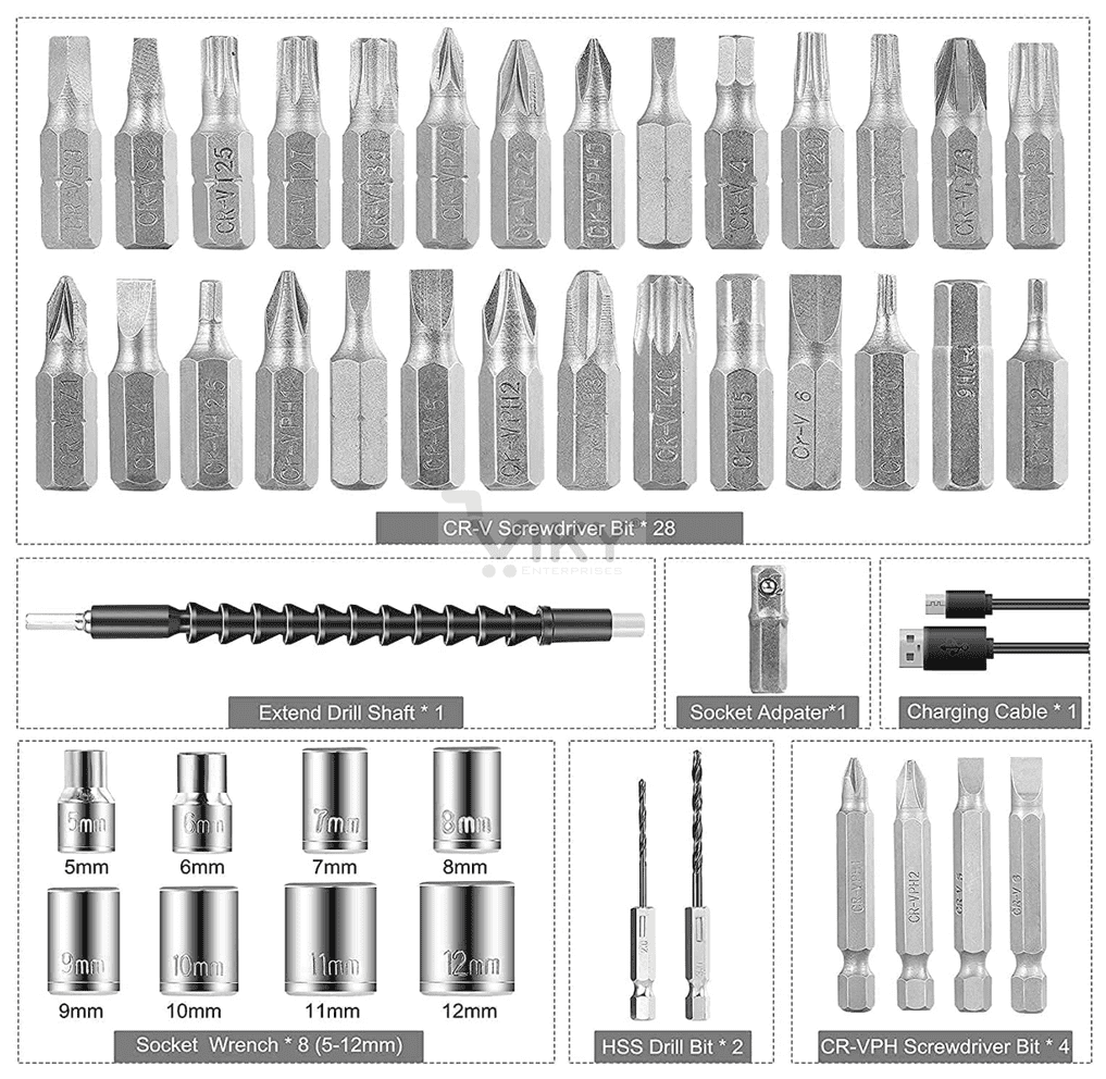 VIKY Cordless Drill Screwdriver Set - Image 5
