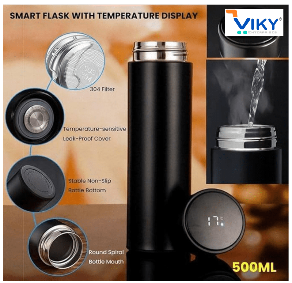 VIKY Stainless Steel Smart Water Bottle - Image 3